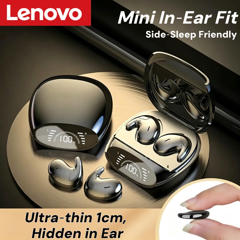 Phone Accessories Amazon - Lenovo Invisible Sleep Bluetooth 5.3 Earphones