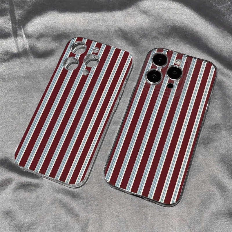 Burgundy Blue Striped Pattern  - огляд і ціна Apple Iphone 15