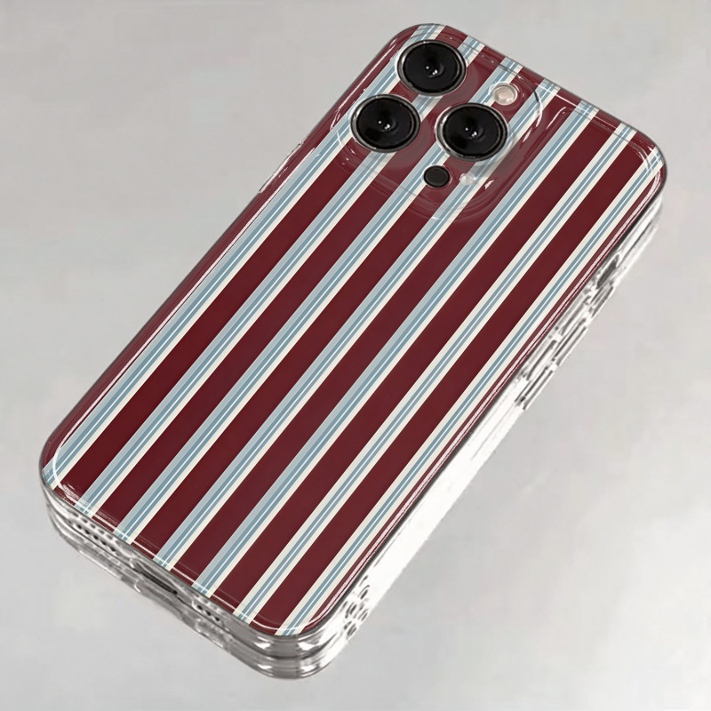 Burgundy Blue Striped Pattern  - огляд і ціна Apple Iphone 15